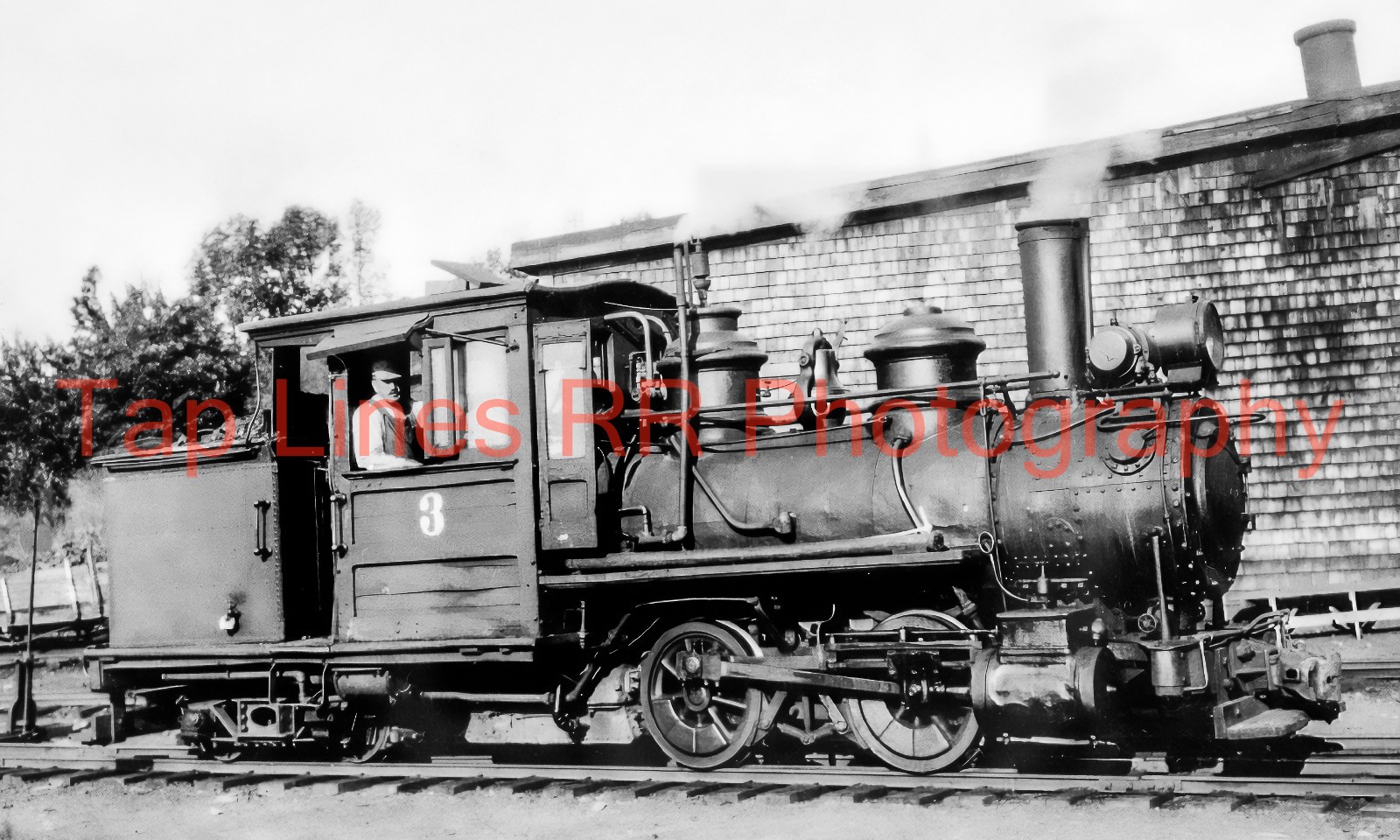 Wiscasset Waterville & Farmington 3 Wiscasset ME Shops 2\' Ga - NEW 5X8 PHOTO