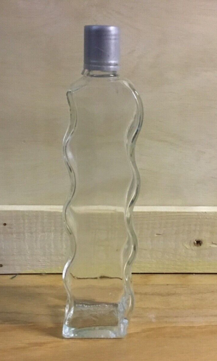 Wavy Glass Bottle, Great for Crafters, 11-1/2\