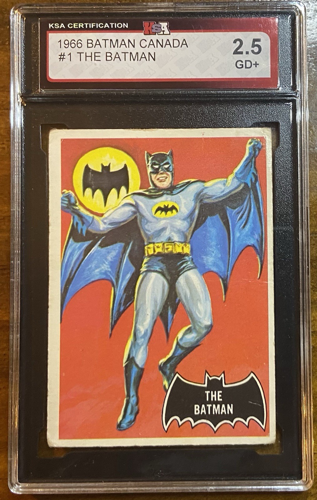 1966 O-PEE-CHEE CANADA BATMAN COLOUR CARD #1 THE BATMAN ROOKIE KSA 2.5 OPC