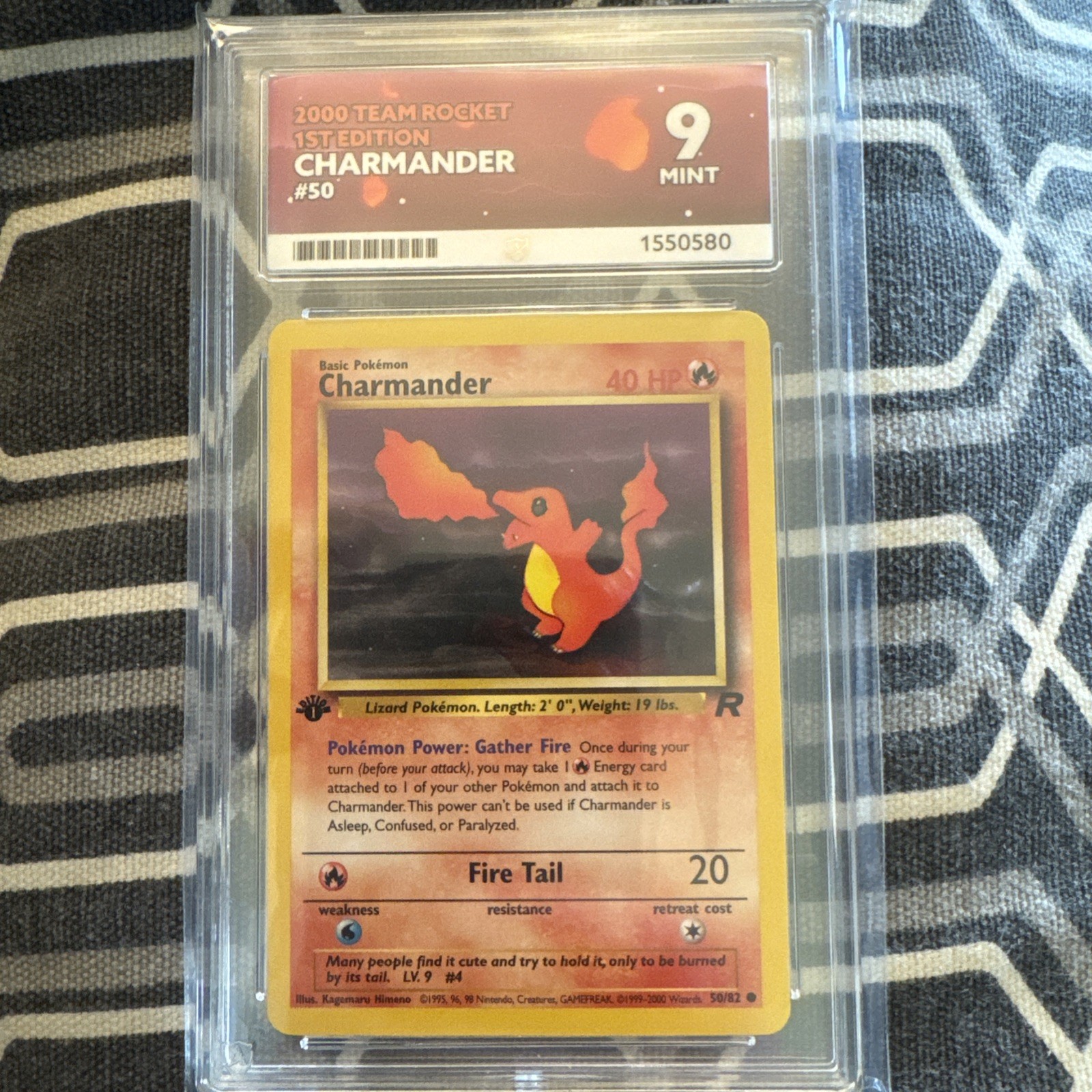 Ace 9 Vintage Charmander 50/82 1st Edition - Team Rocket 2000 Ace 9 Vintage Charmander 50/82 1st Edition - Team Rocket 2000