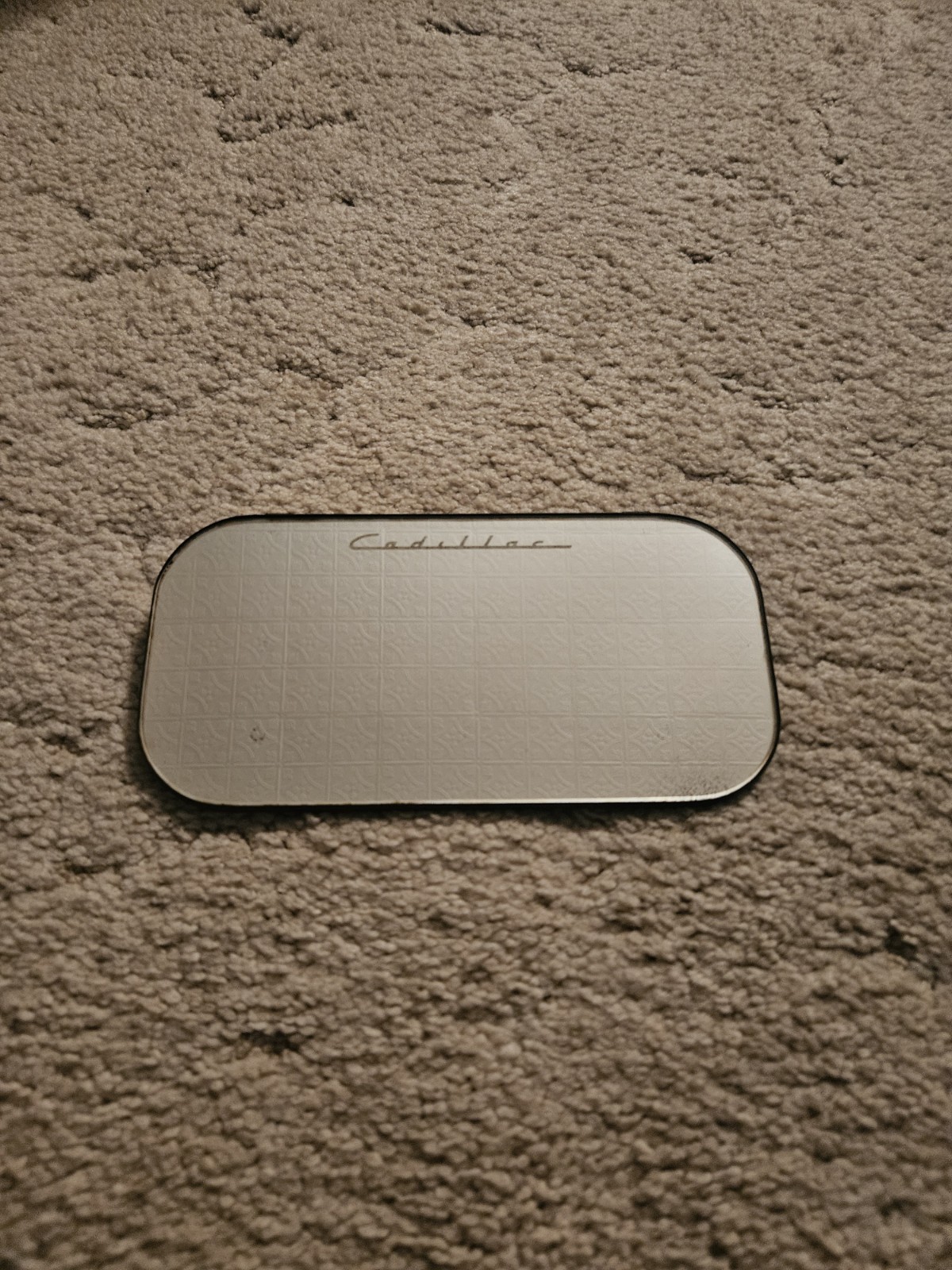 Original 1940's 50's CADILLAC DEALER Sun Visor VANITY MIRROR Old Car Accessory 