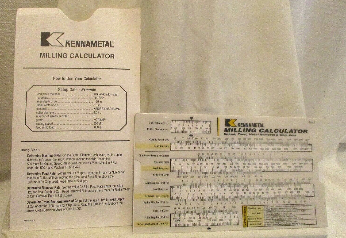 Kennametal Milling Calculator 2006 with Paper Sleeve (SKU# 1590)