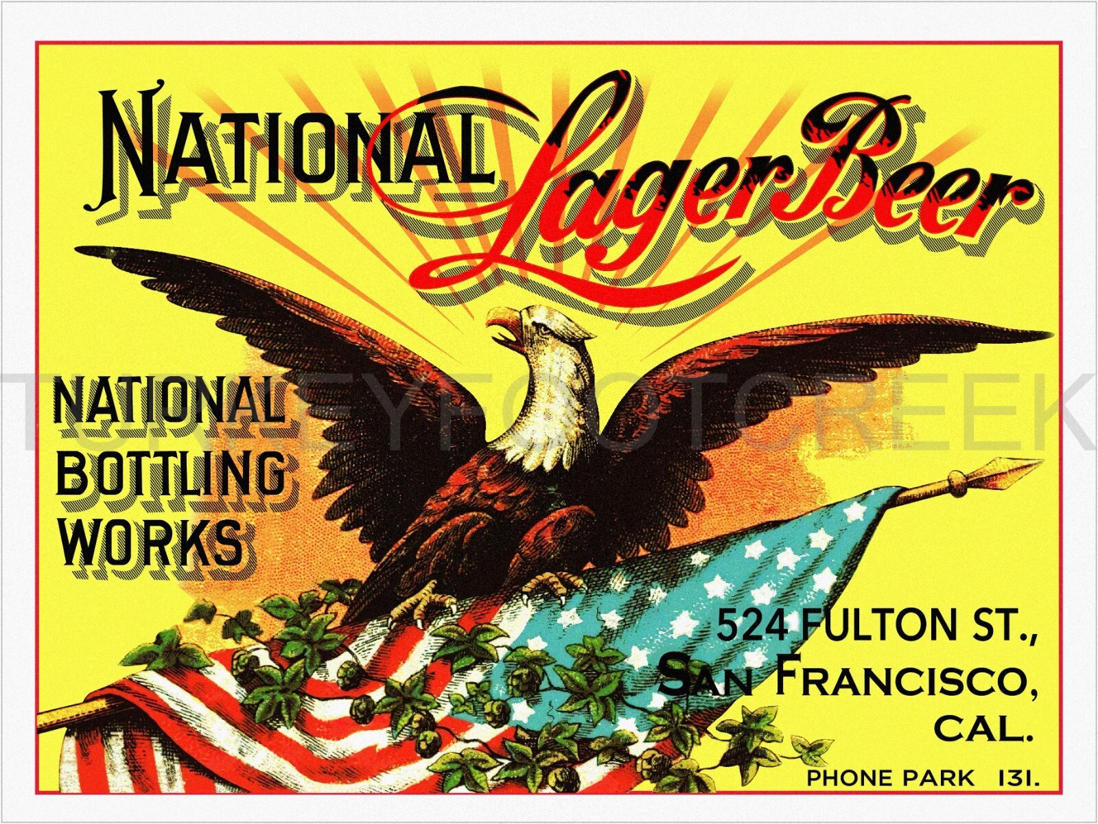 National Lager Beer Label 9\