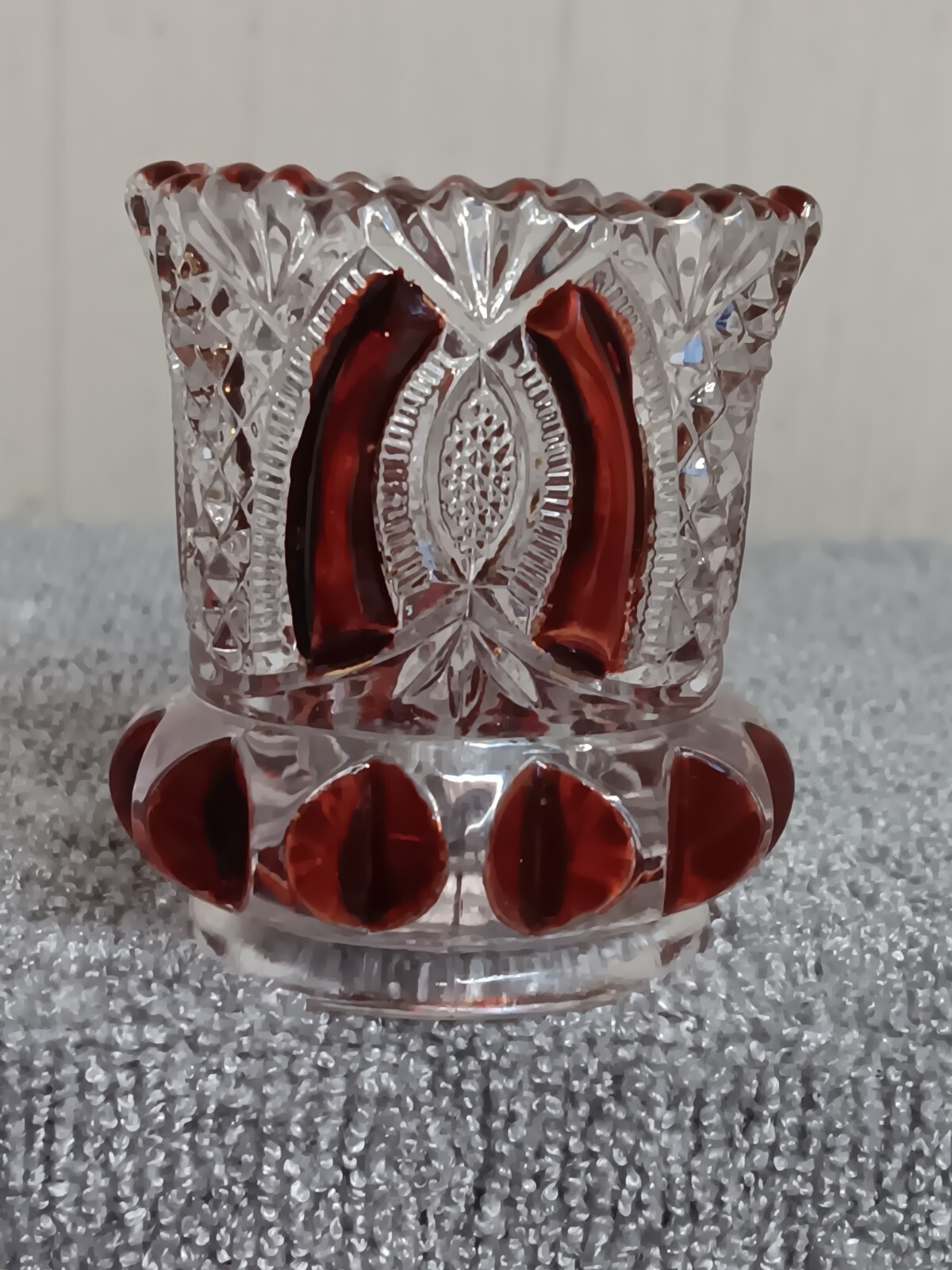 Mc Kee Hickman Ruby Toothpick Holder