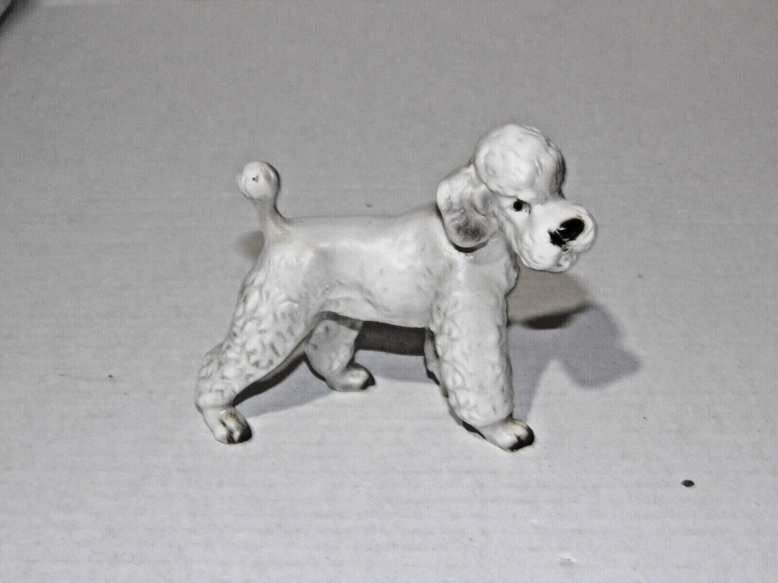Vintage Norleans? White Poodle Figurine Japan Ceramic