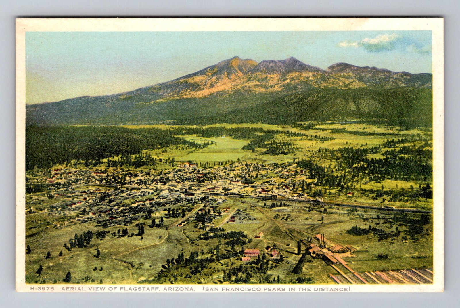 Flagstaff AZ-Arizona, Aerial View, Vintage Postcard