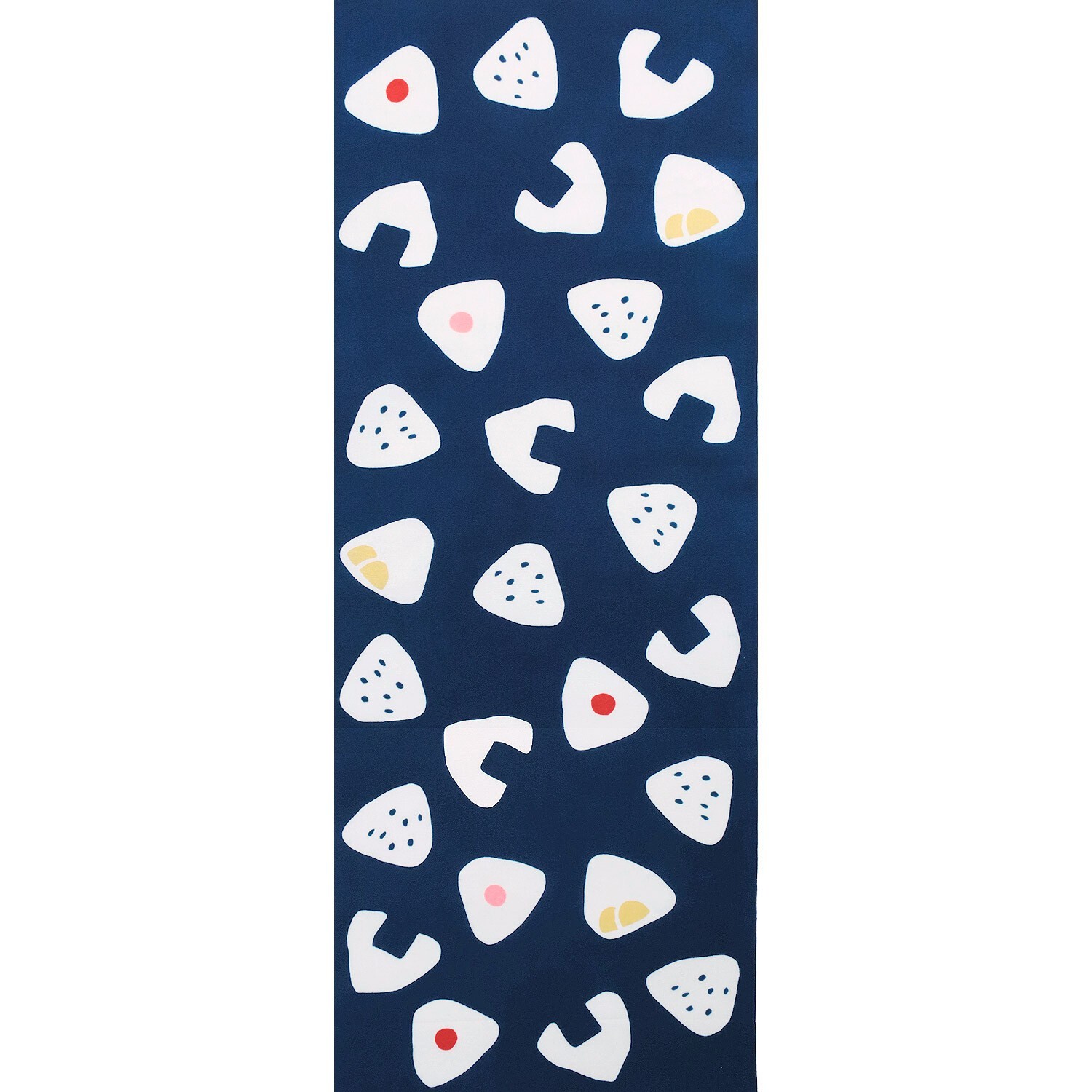 Japanese Tenugui Cotton Hand Towel, 88cm, Onigiri, Hand-Dyed_t047
