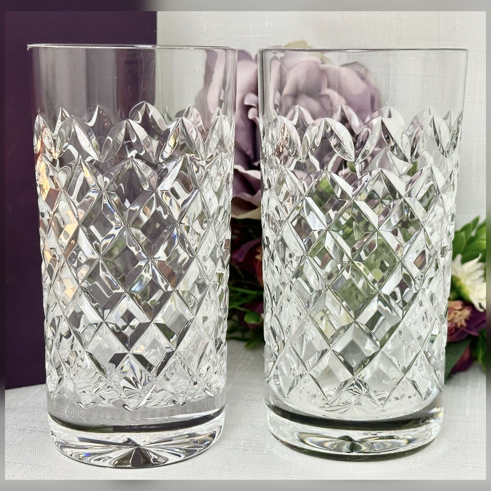 Waterford Powerscourt Crystal Highball Glasses Barware Replacement Tumblers