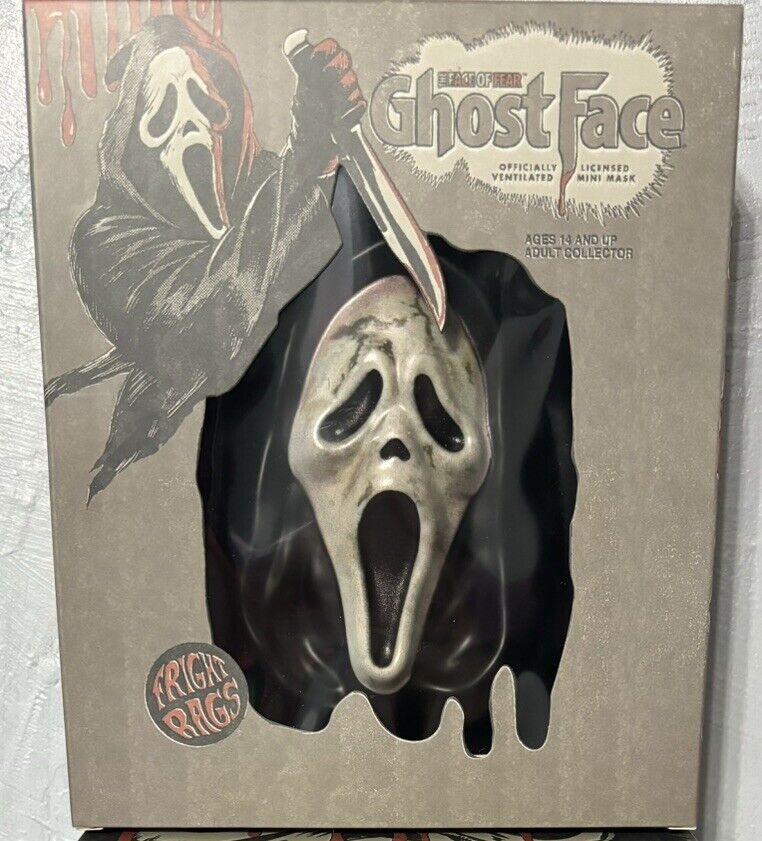 Fright Rags SCREAM Ghost Face Aged 6” Inch Mini Mask Limited Edition