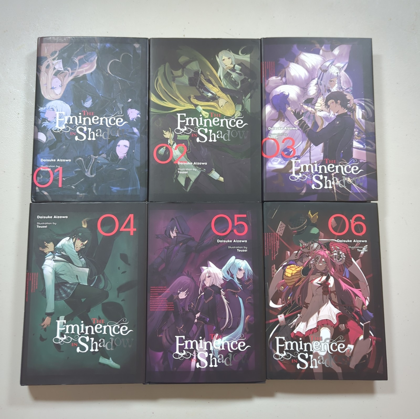 The Eminence in Shadow Light Novel Vol 1 - 6 Hardcover English Yen On Aizawa The Eminence in Shadow Light Novel Vol 1 - 6 Hardcover English Yen On Aizawa