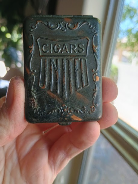 Antique United Cigar Match Holder
