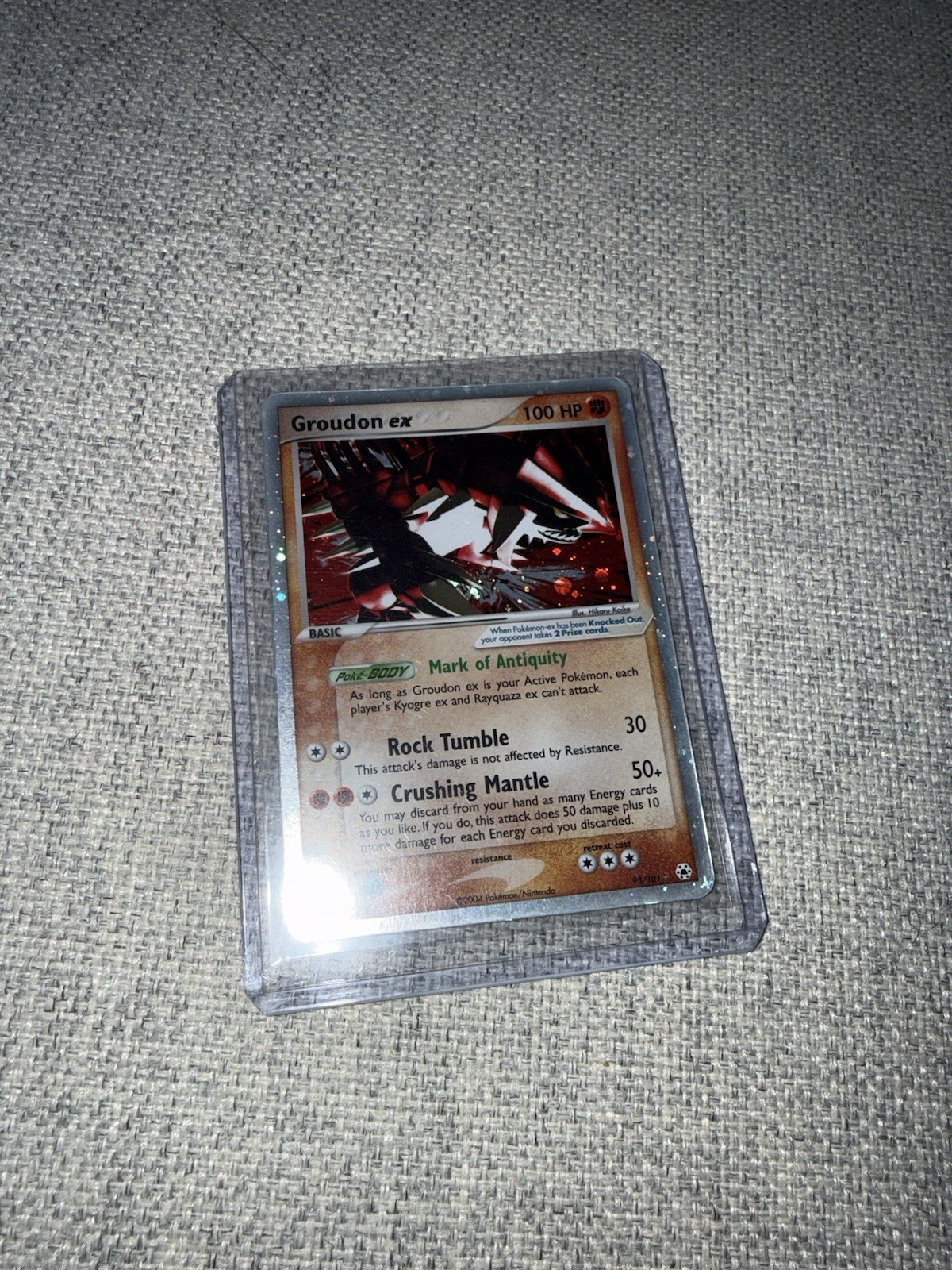 Pokémon Groudon EX Hidden Legends Holographic 2004 93/101