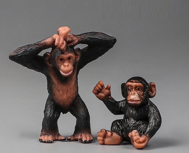 Chimpanzee with Baby Animal Toy PVC Action Figure Doll Kids Toys Party Gifts