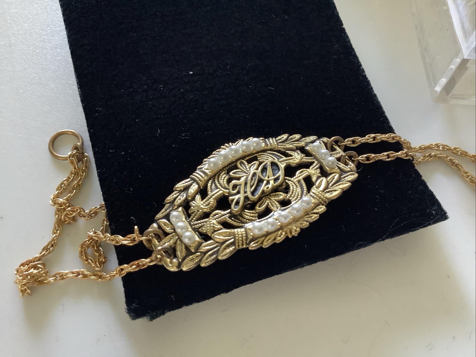 Harley-Davidson Gold Tone Costume Bracelet Jewelry Unknown Metal 7” 1980s