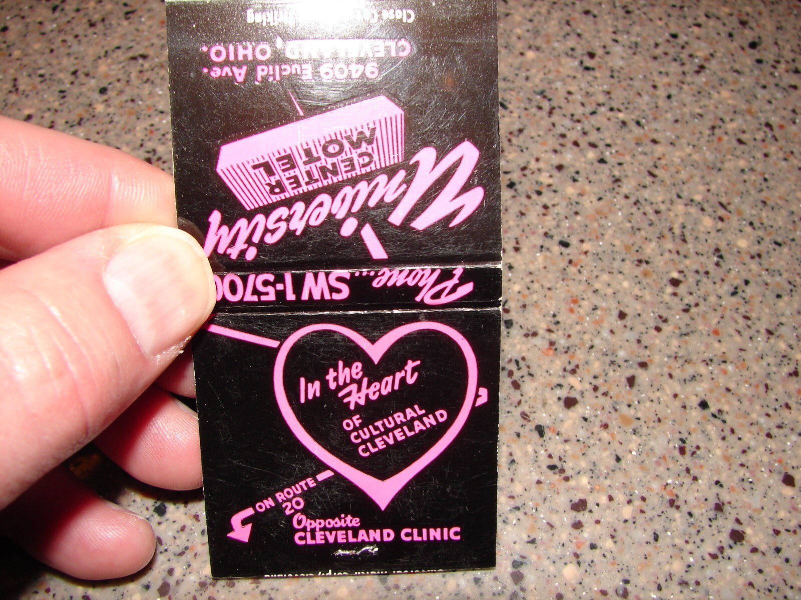 Vintage University Motel Advertising Matchbook Cleveland Ohio Nice Unused 