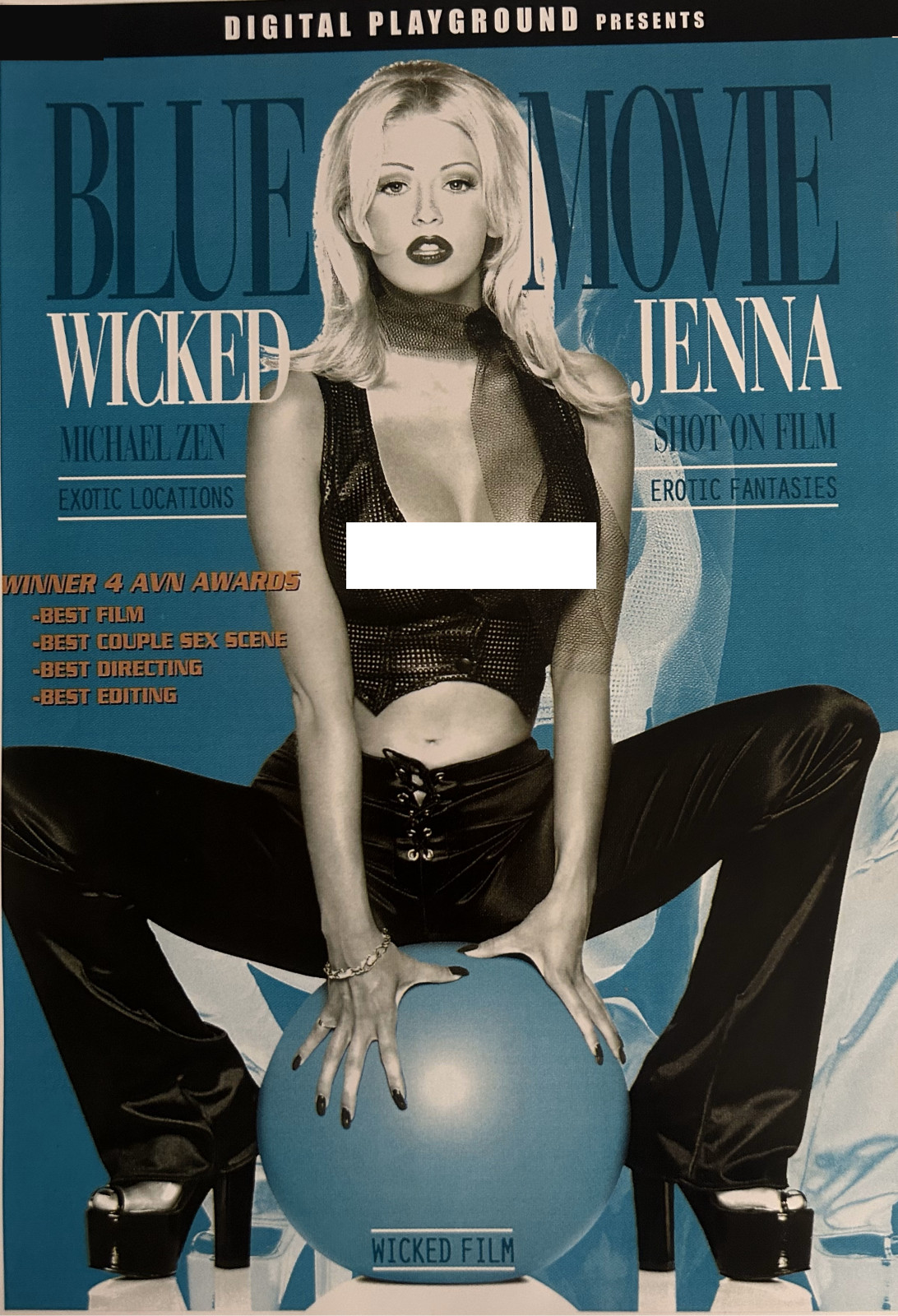 Adult Pin-Up Ad Promo Poster 11X17  Blue Movie Wicked 1995 Jeanna Fine GLOSSY