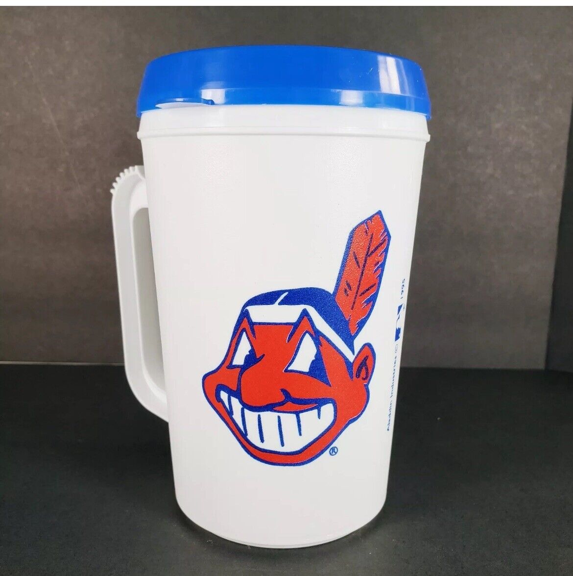 Cleveland Indians Travel Mug Lid 22 Oz Plastic Insulated Aladdin 1995 Baseball