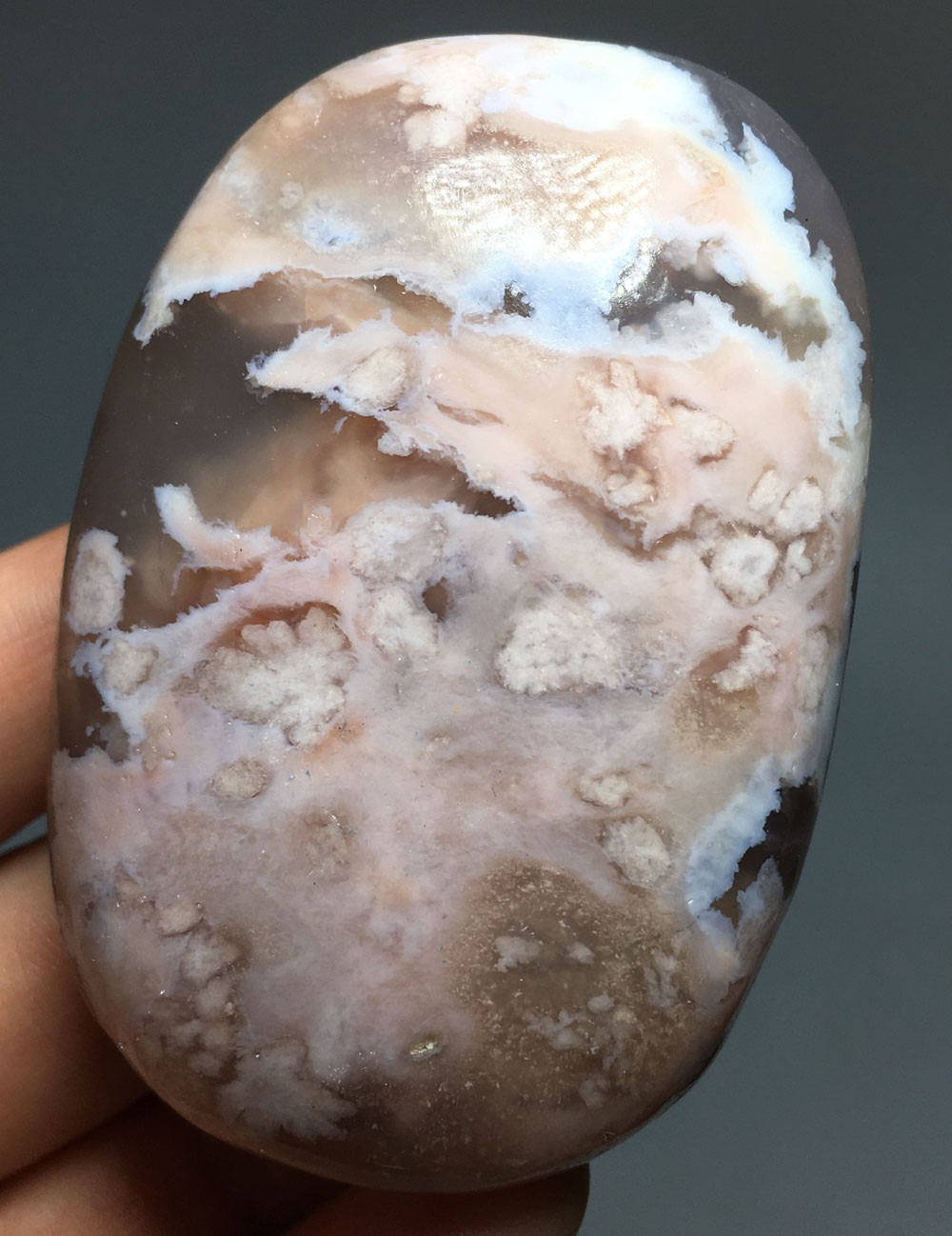 140g NATURAL flower agate  palm  QUARTZ  CRYSTAL palms  HEALING