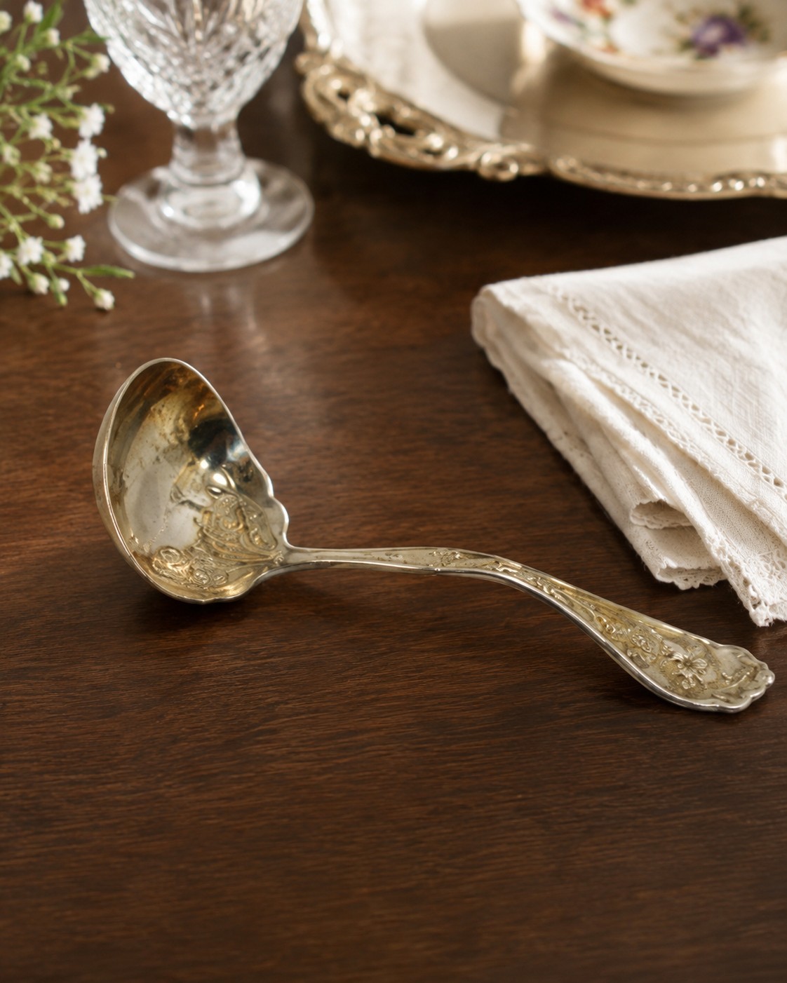 WR flatware Spoon, By William Rogers or W.R. Keystone silverplate 19th Century+