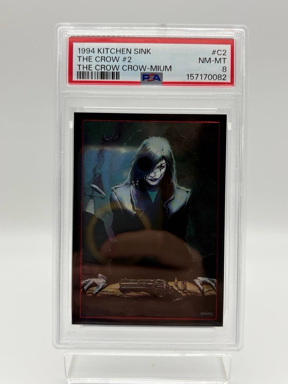 1994 The Crow Crow-Mium #C2 The Crow #2 PSA 8 Pop 2 Kitchen Sink Card