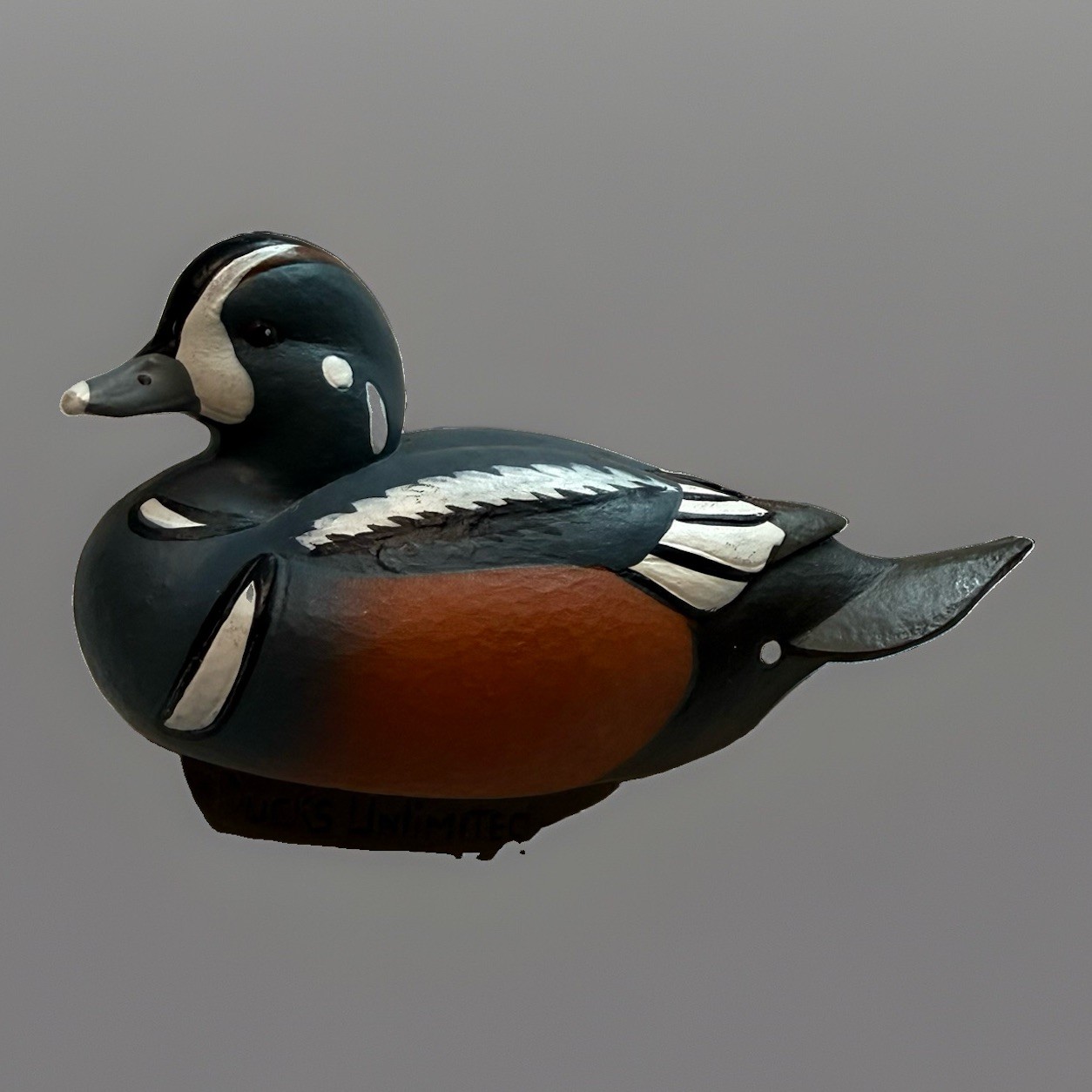 Ducks Unlimited 2011 Jett Brunet Harlequin Miniature Decoy Resin