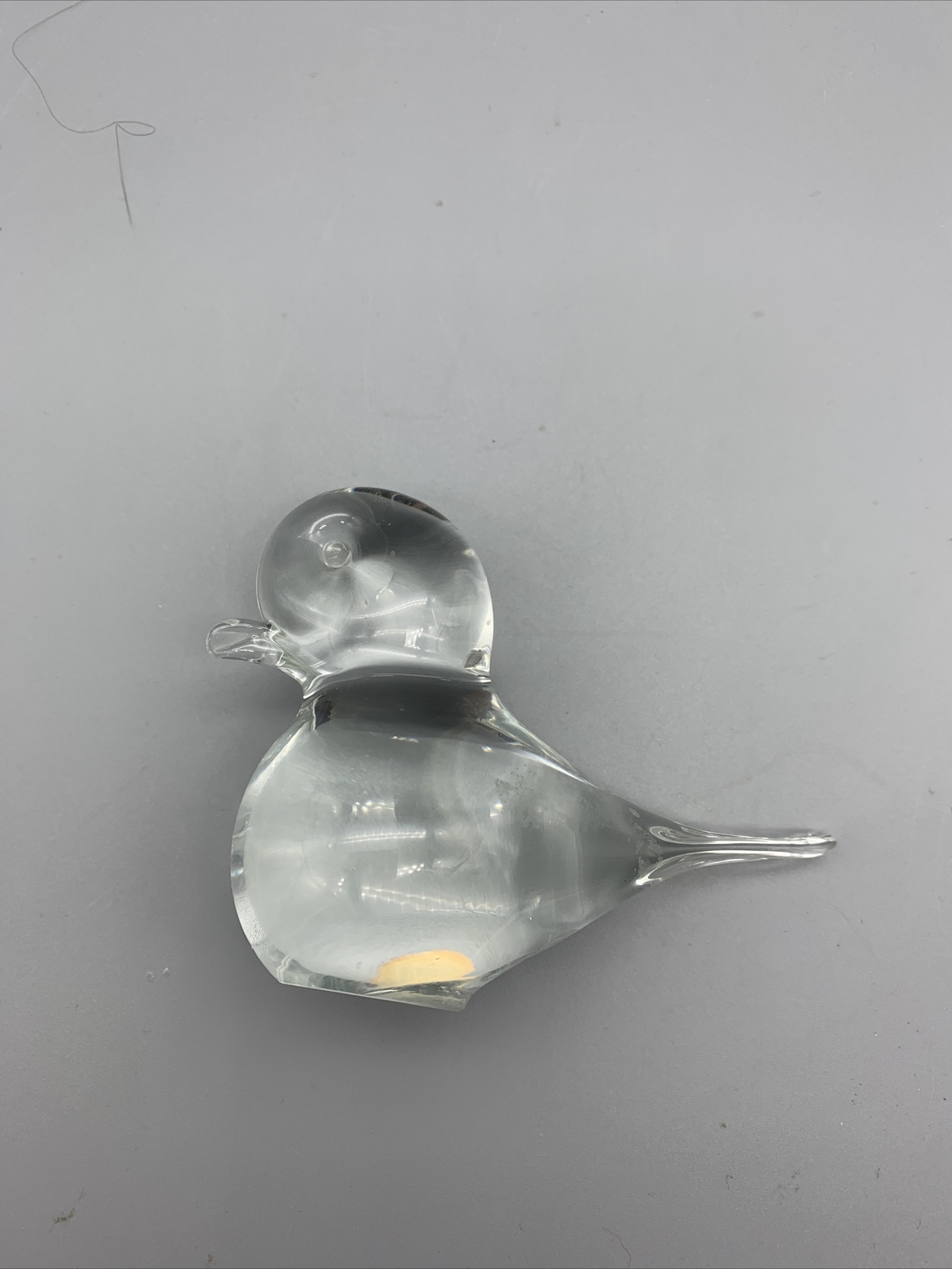 SWEDEN ART GLASS CRYSTAL BIRD  With Original Sticker PAPERWEIGHT FIGURINE
