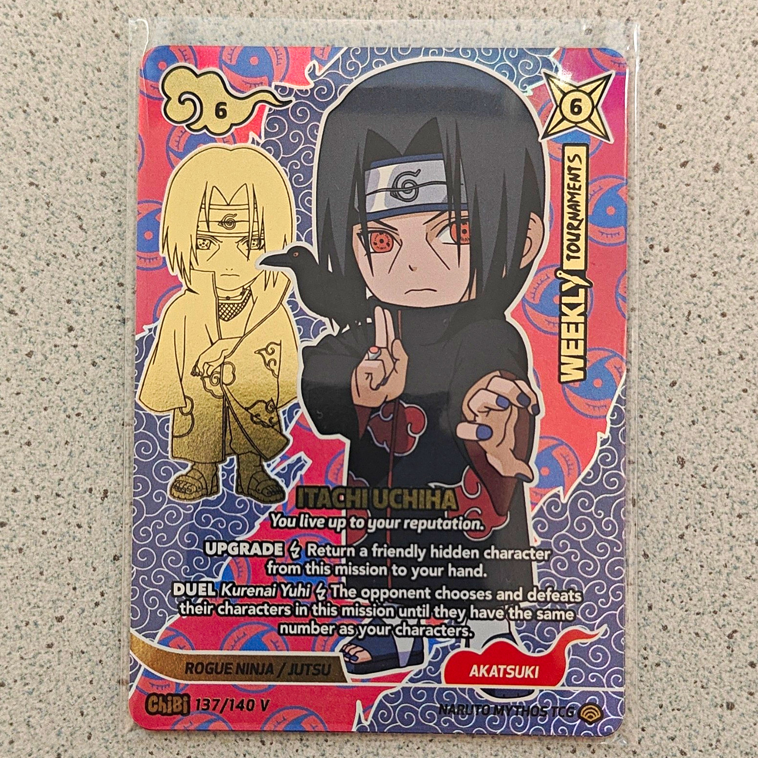 Naruto Mythos TCG Itachi Uchiha CHIBI 137/140V English Rogue Ninja