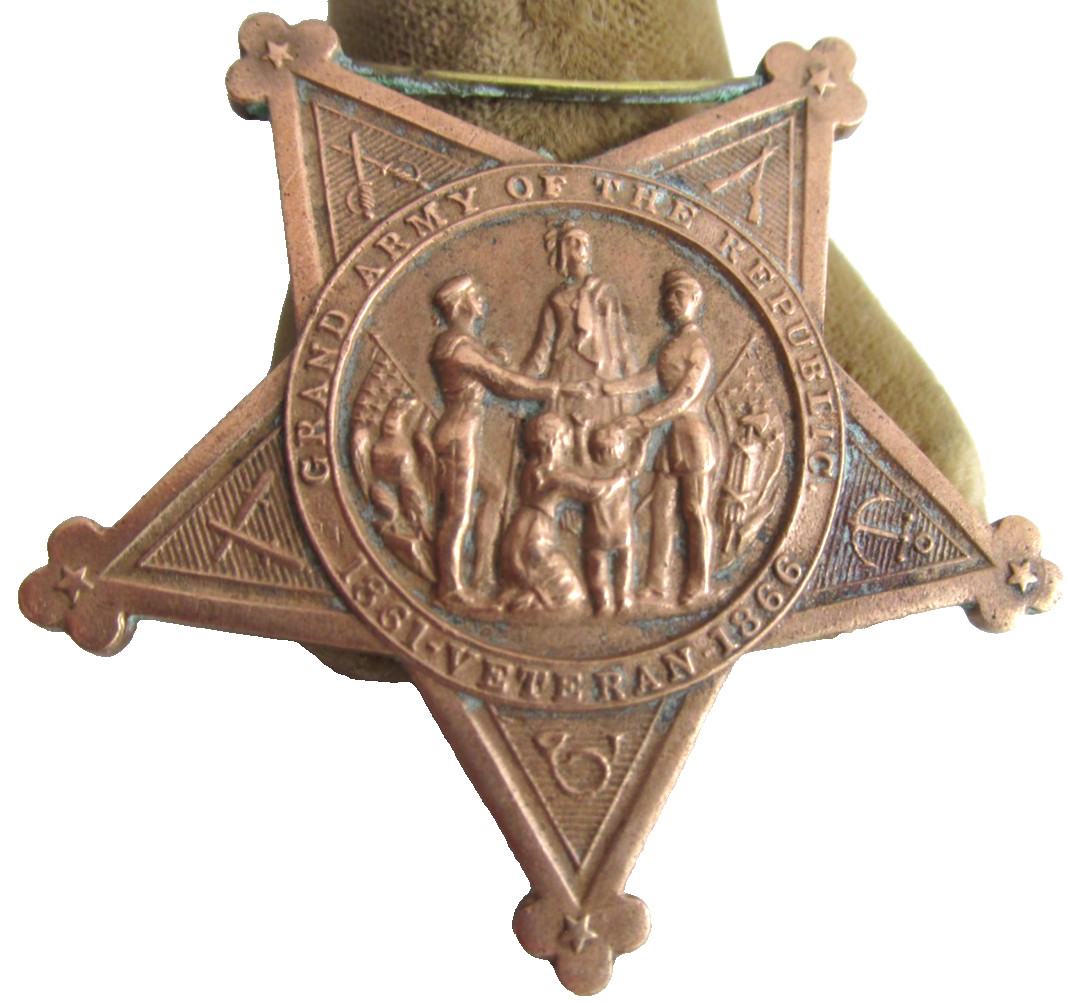 Civil War Veteran GAR Grand Army Of Republic Bronze 1861-1866 Medal no ribbon