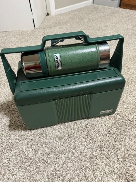Vintage 1991 Stanley Aladdin Lunch Box Cooler & Stanley Thermos Green USA