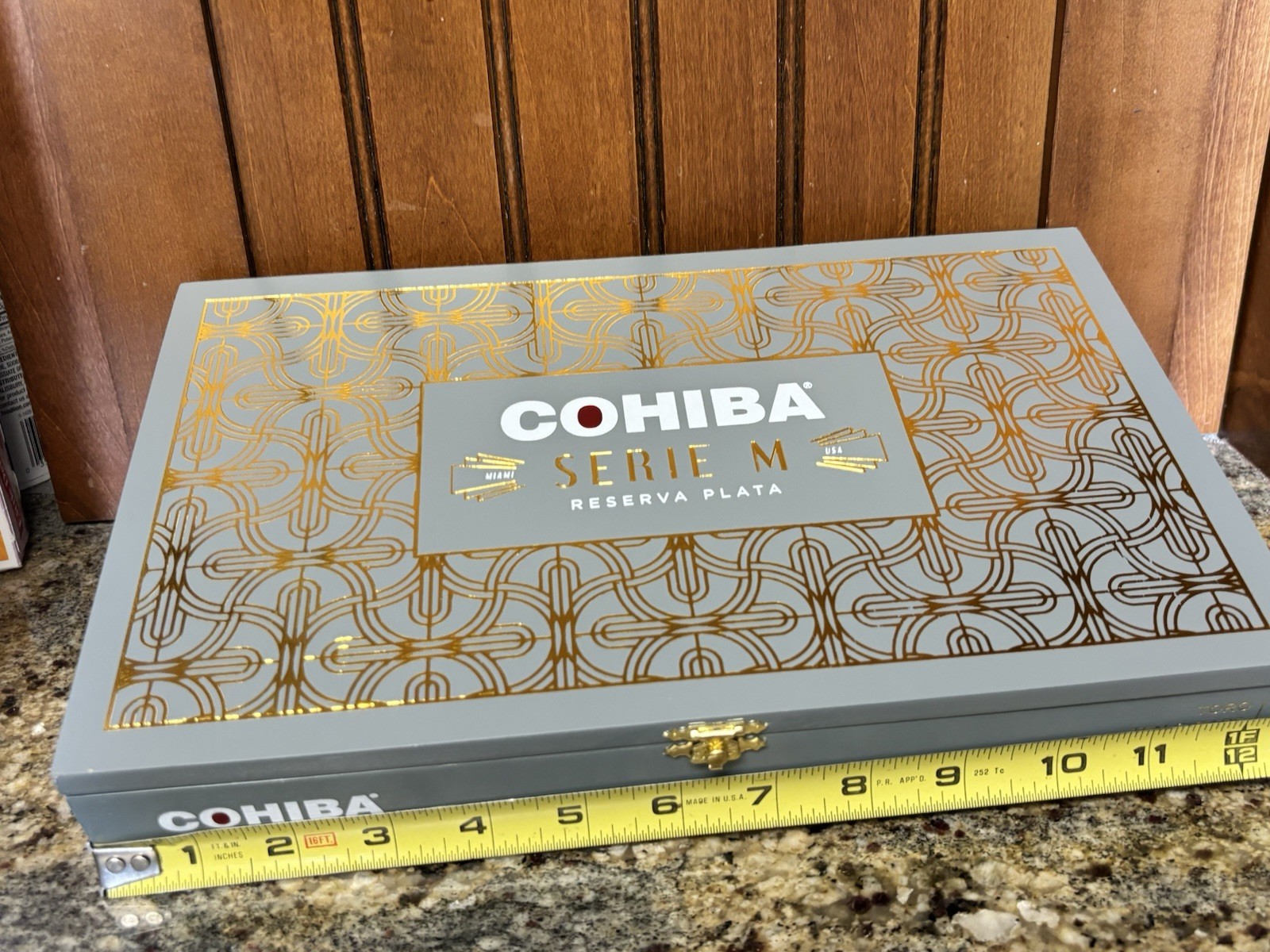COHIBA SERIE M GORGEOUS EMPTY CIGAR BOX REMOVEABLE TRAY SERIE M RESERVA PLATA