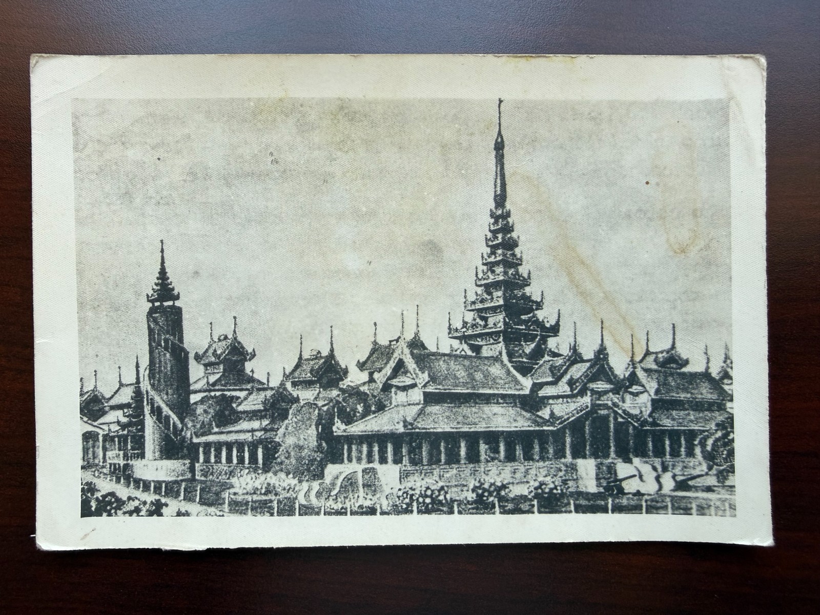 RPPC Postcard- Photo of Mandalay Palace, Burma (Myanmar)