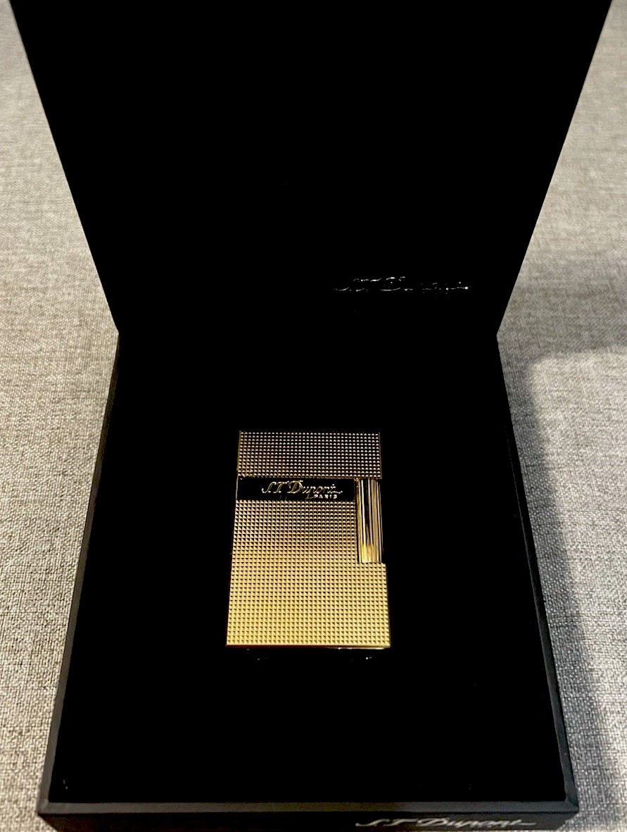 S.T. Dupont Line 2 Small Rechargeable Gas Lighter Classic Gold 