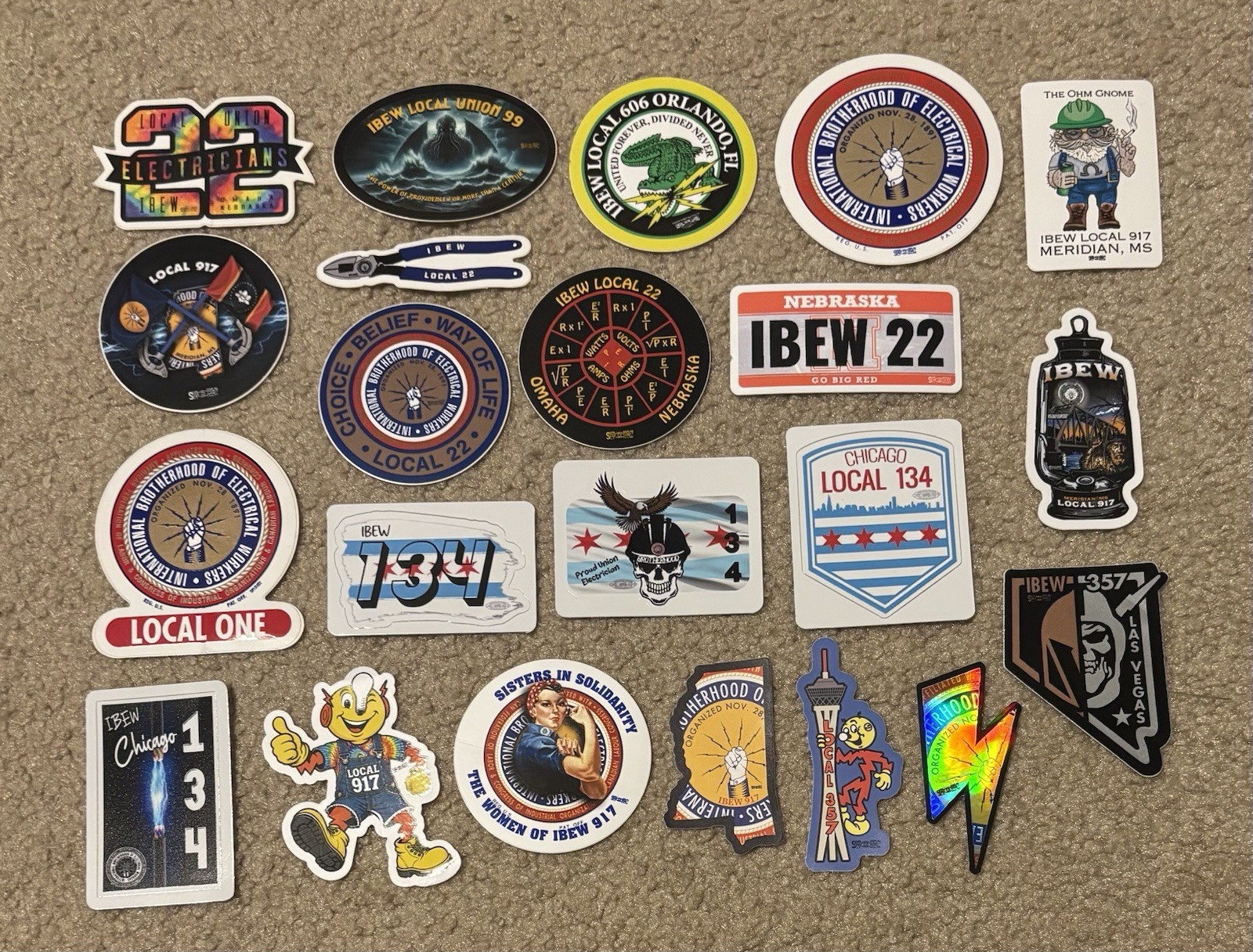 ibew local stickers