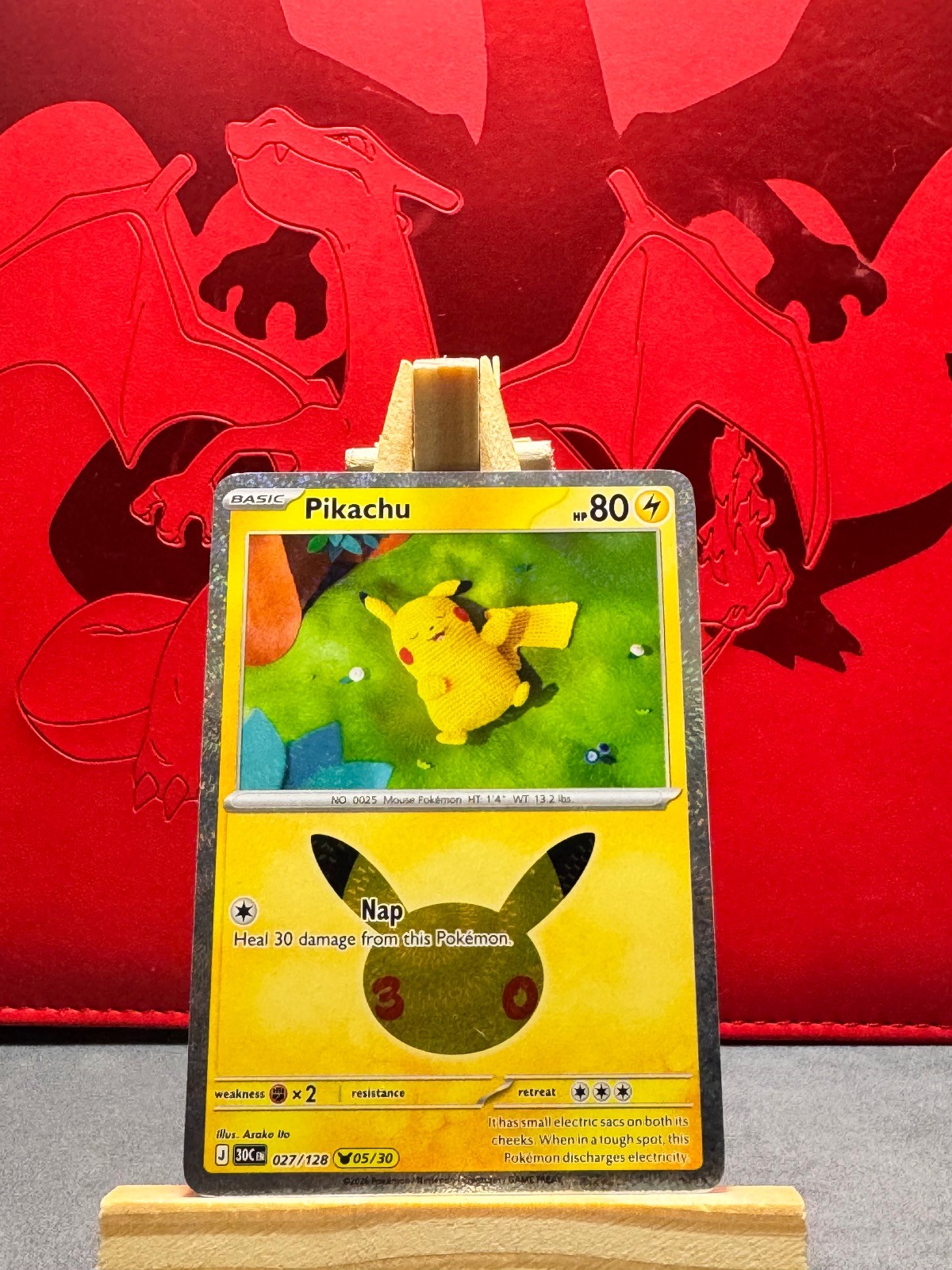 Pikachu 027/128 HOLO Pikachu Rare ME: 30TH CELEBRATION NEAR MINT