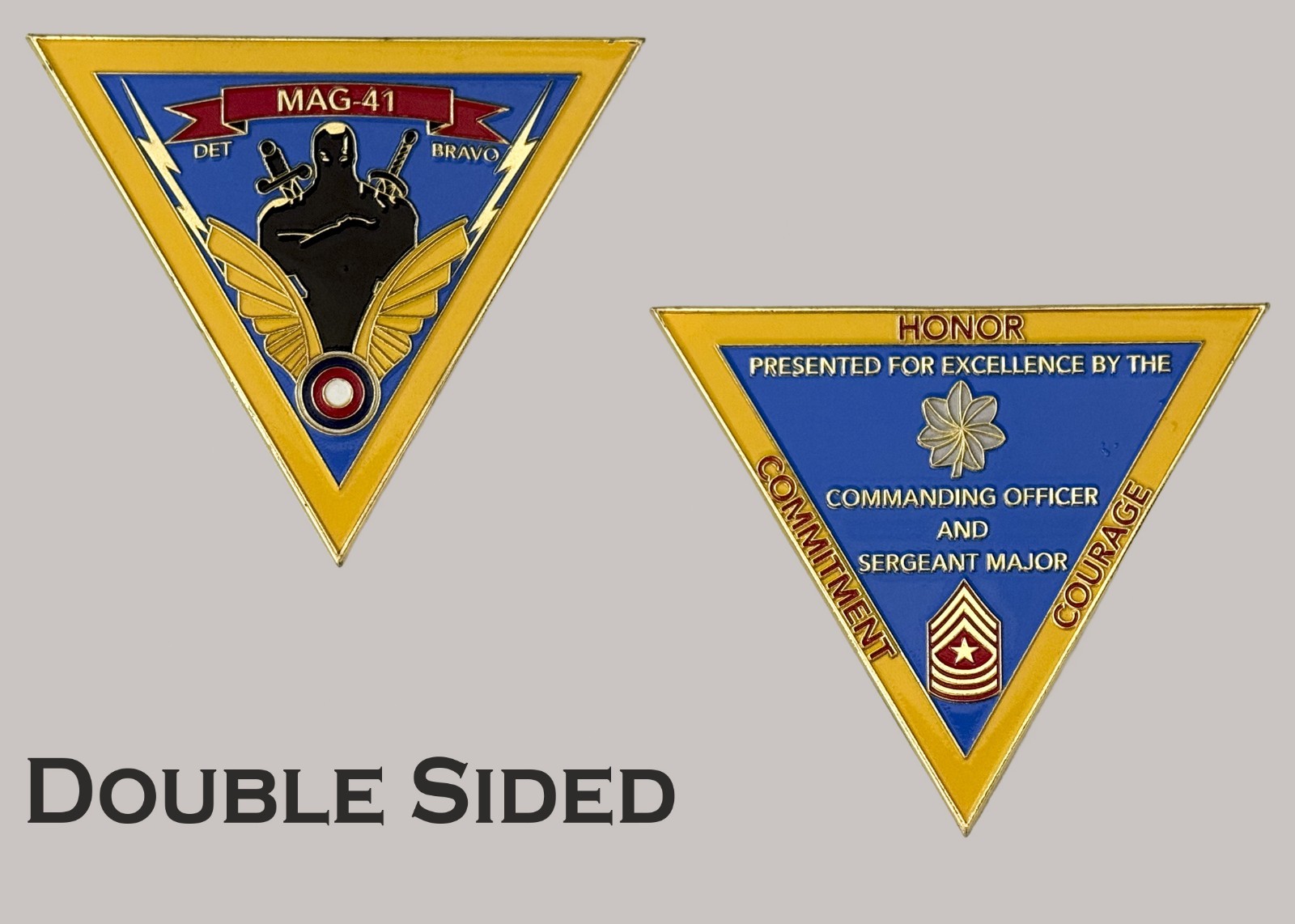 MAG-41 Det Bravo Command Staff Excellence Triangle Challenge Coin  J#25