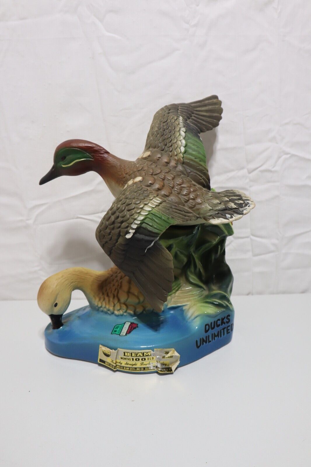 Jim Beam Ducks Unlimited, Green Winged Teal Whiskey Decanter, 1981