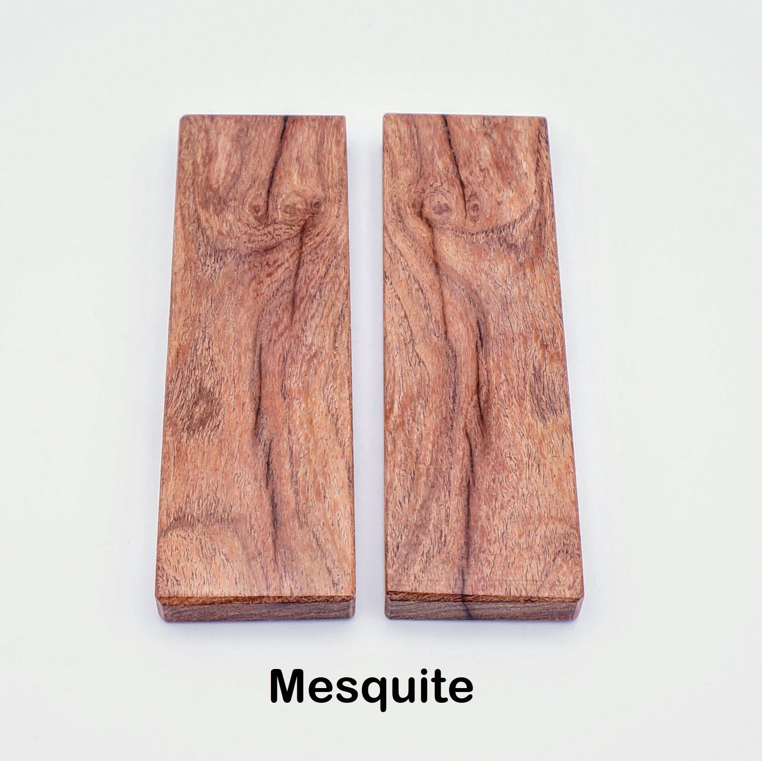 Mesquite, Texas (Honey) Knife Scales (Matching Pair) - You Pick Size & Grain Mesquite, Texas (Honey) Knife Scales (Matching Pair) - You Pick Size & Grain