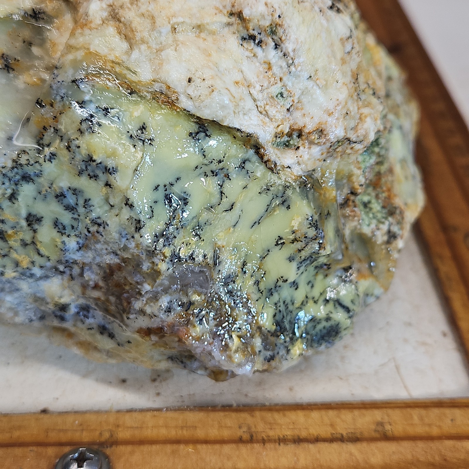 Australian Dendritic Opal rough Beautiful yellow with dendrites. 2lbs 15.9oz.