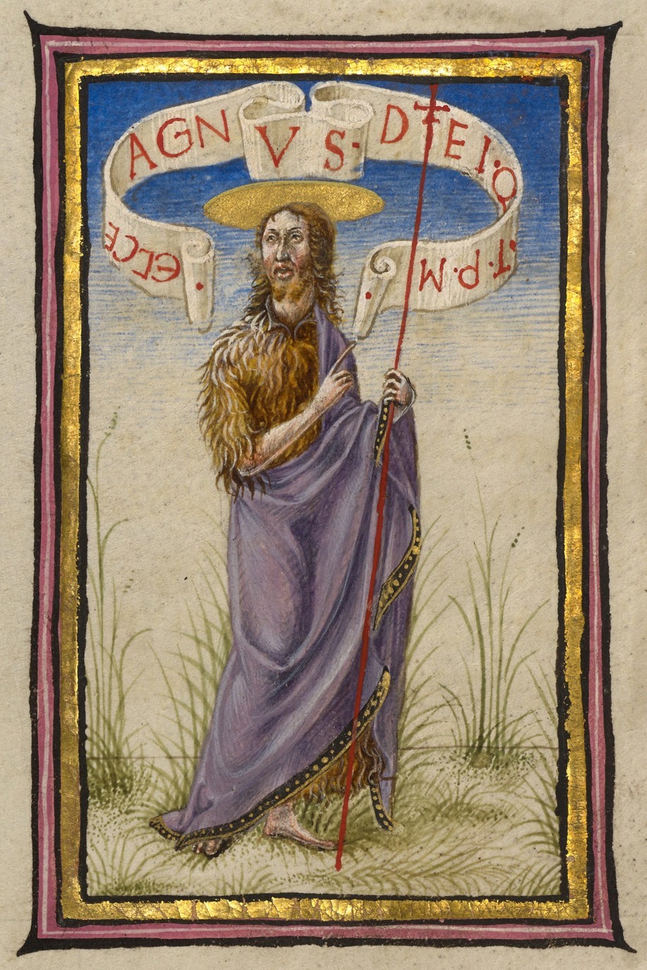 St John the Baptist, medieval illuminated manuscript art print 8x12 St John the Baptist, medieval illuminated manuscript art print 8x12