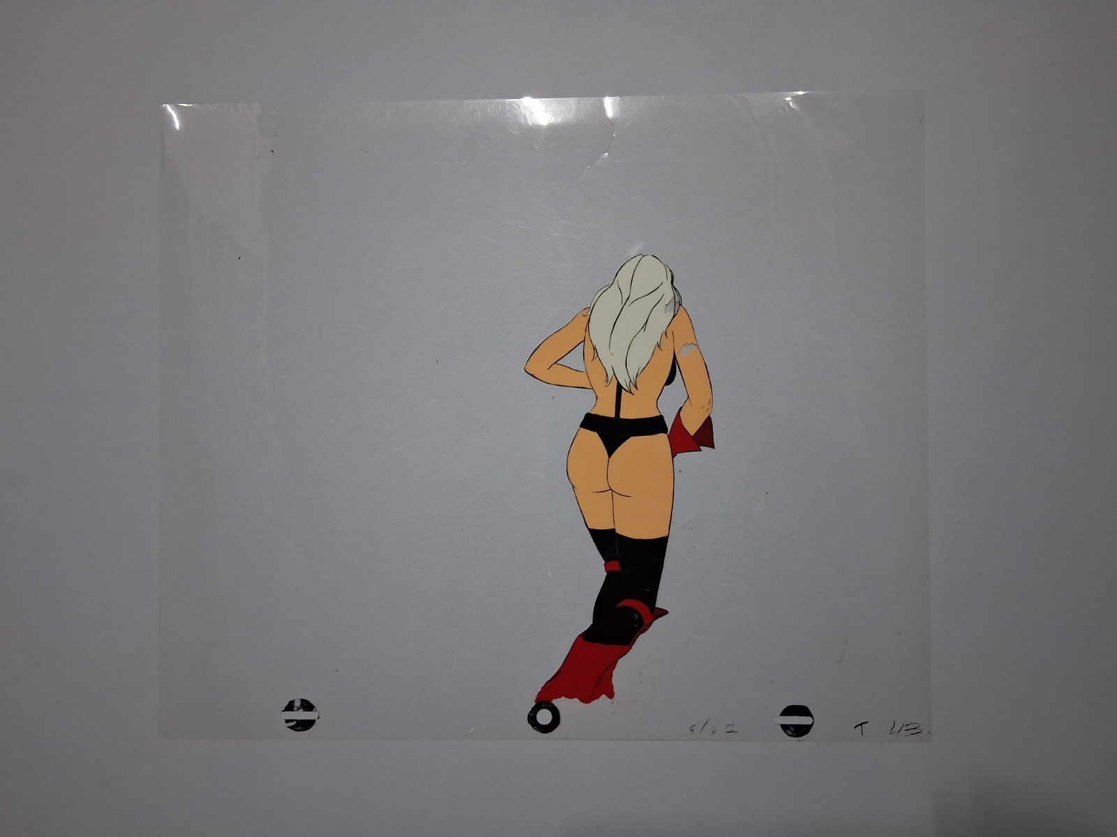 1981 Heavy Metal cel Taarna returning to her injured mount 12.5