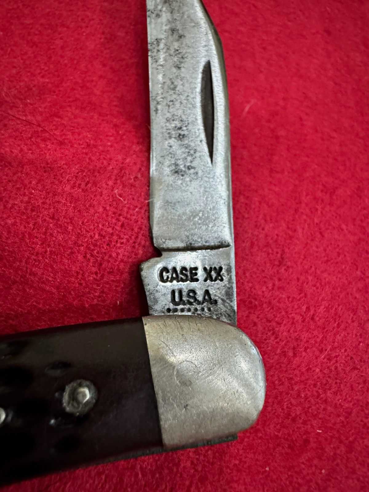 Vintage 1973 Case XX 6208 Pocket Knife 7 Dot USA Jigged Handle