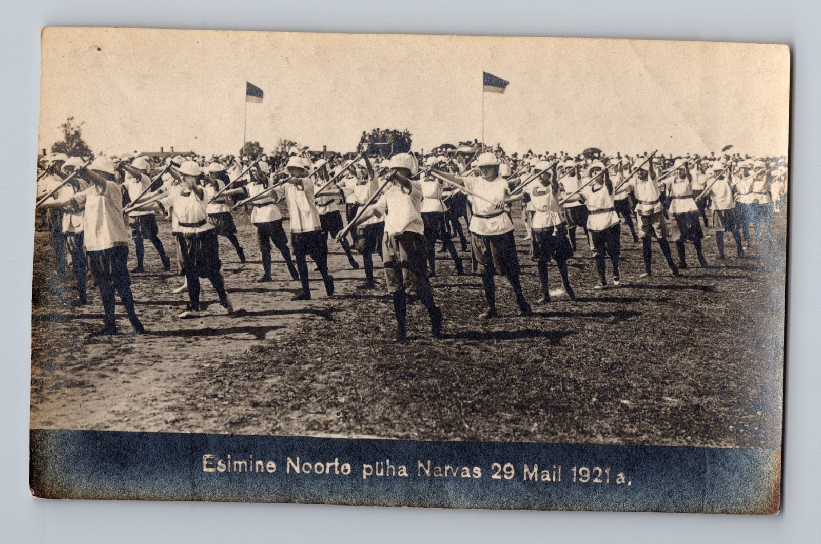 WWI The First Youth Festival In Narva Estonia May 29 1921 Photo Children Perform