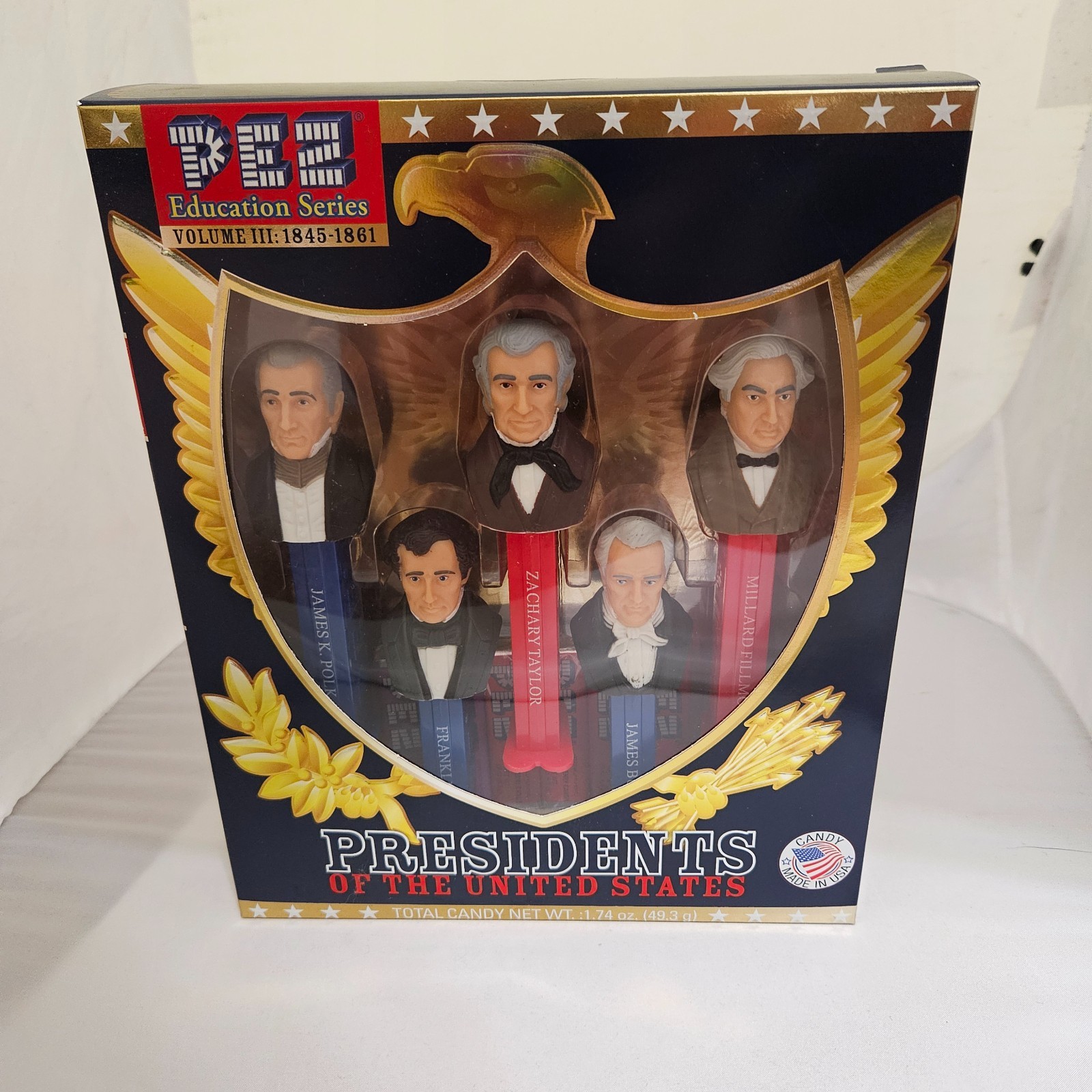 PEZ Presidents of the United States Education Series Volume III (1845-1861) Box