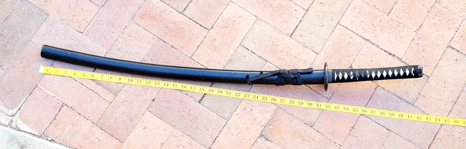 Japanese Katana Sword 28 in Blade Unsharpened w Sheath 41 in Vintage p.