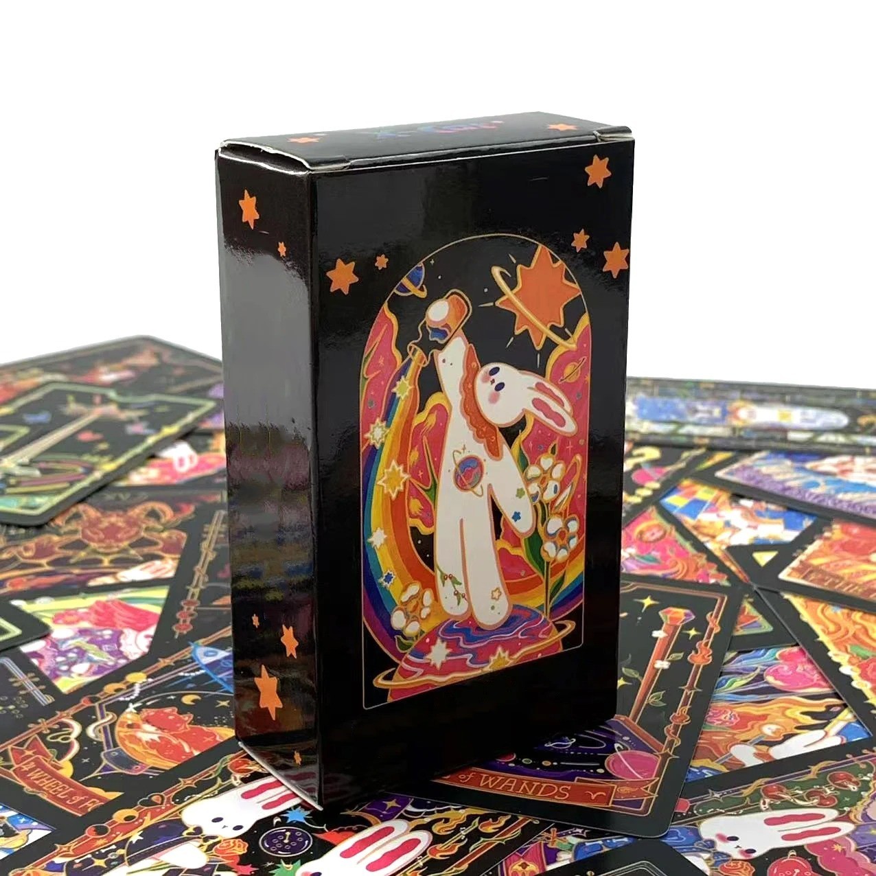 Cute Cartoon Tarot Card Deck Bunny Art for Beginners Meditation Party Game