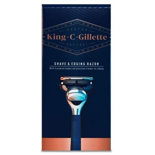 King C Gillette Shave and Edging razor plus 2 cartridges  