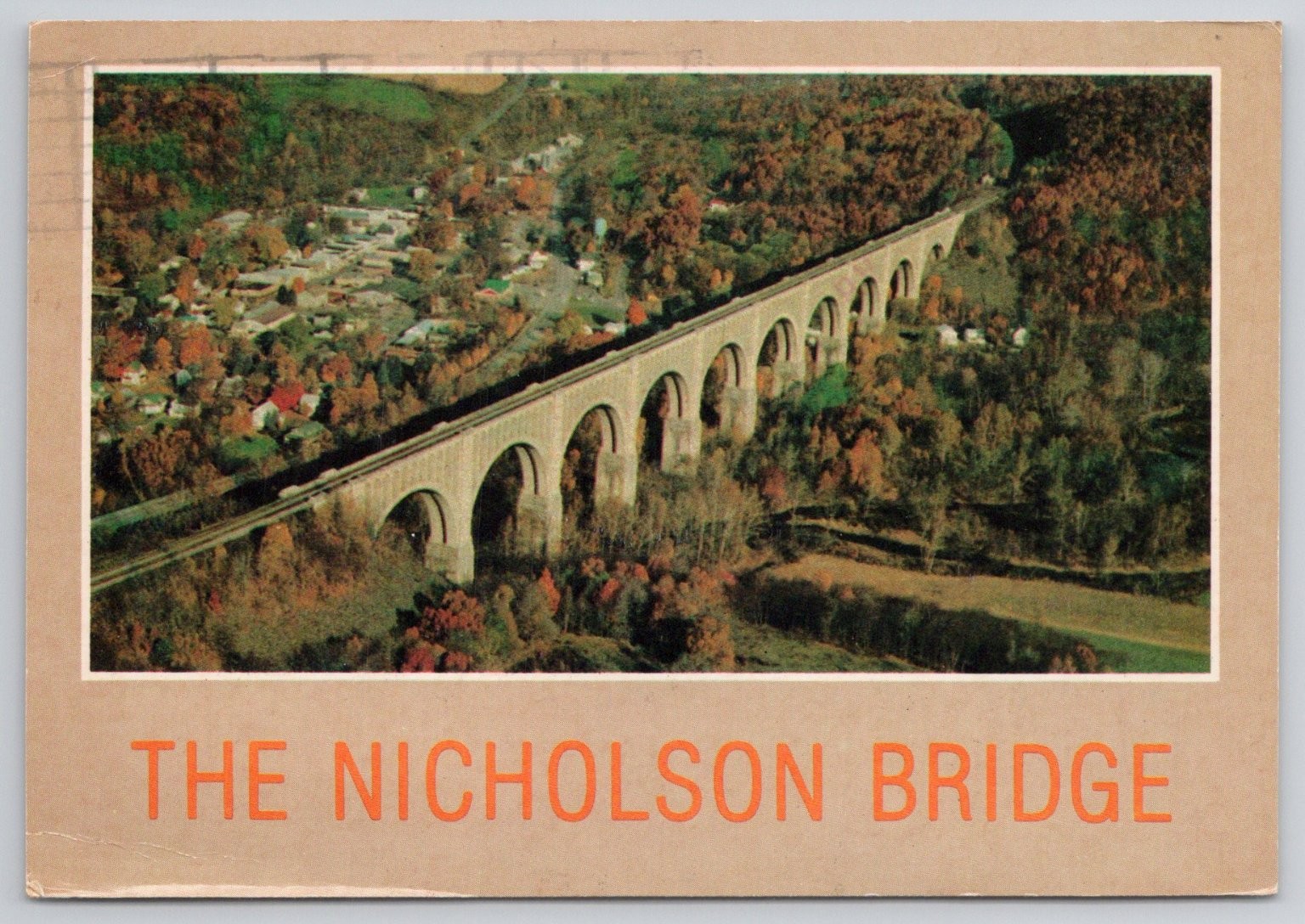 Nicholson Bridge PA Tunkhannock Viaduct 1985 Postcard Scranton Bloomsburg Nicholson Bridge PA Tunkhannock Viaduct 1985 Postcard Scranton Bloomsburg
