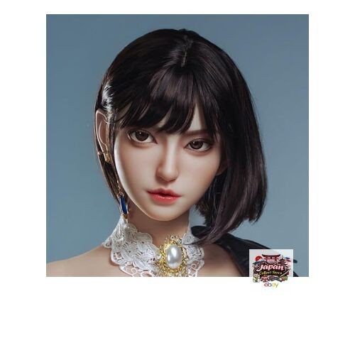 Silicone Figure Head Only Life-Size with Rooted Hair and Mouthpiece for Makeup