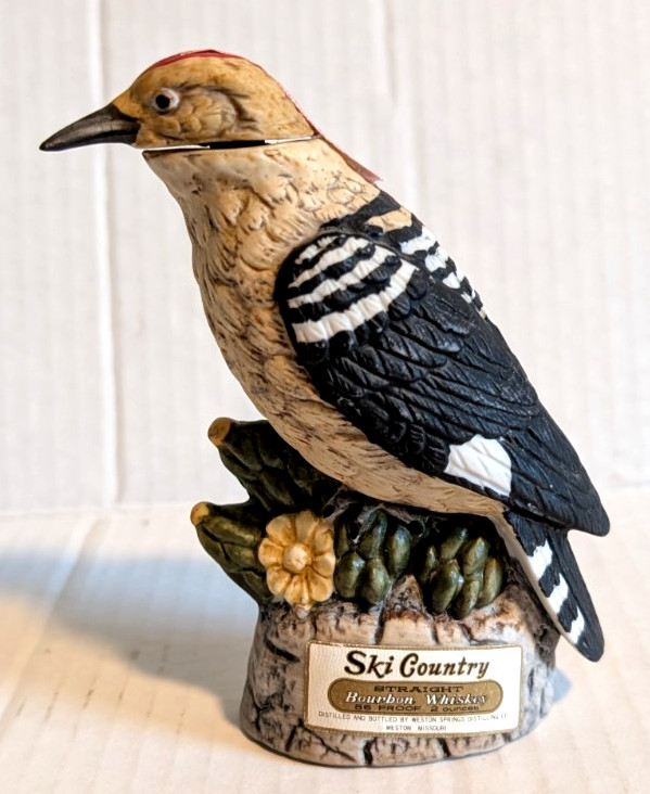 Vtg Ski Country Bourbon Whiskey Gila Woodpecker Limited Edition Mini Decanter 5\