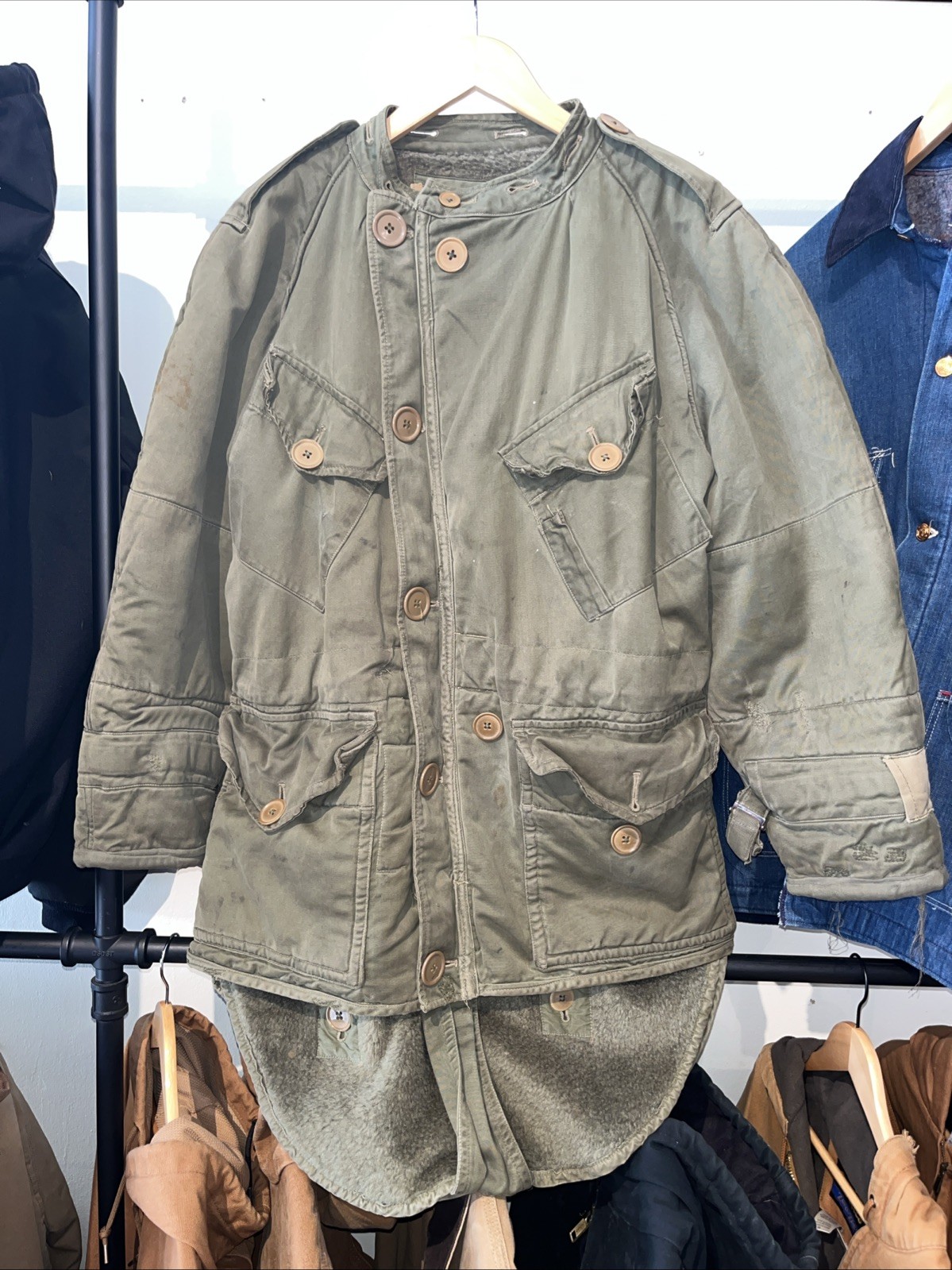 1954 Vintage British Army Middle Parka Korean War Era Size Large 1954 Vintage British Army Middle Parka Korean War Era Size Large